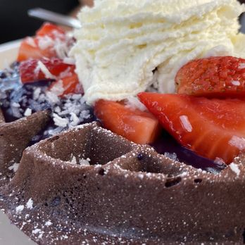 Stacks Pancake House - Ube Coconut Pancakes - Breakfast & Brunch Near Me - Irvine, California