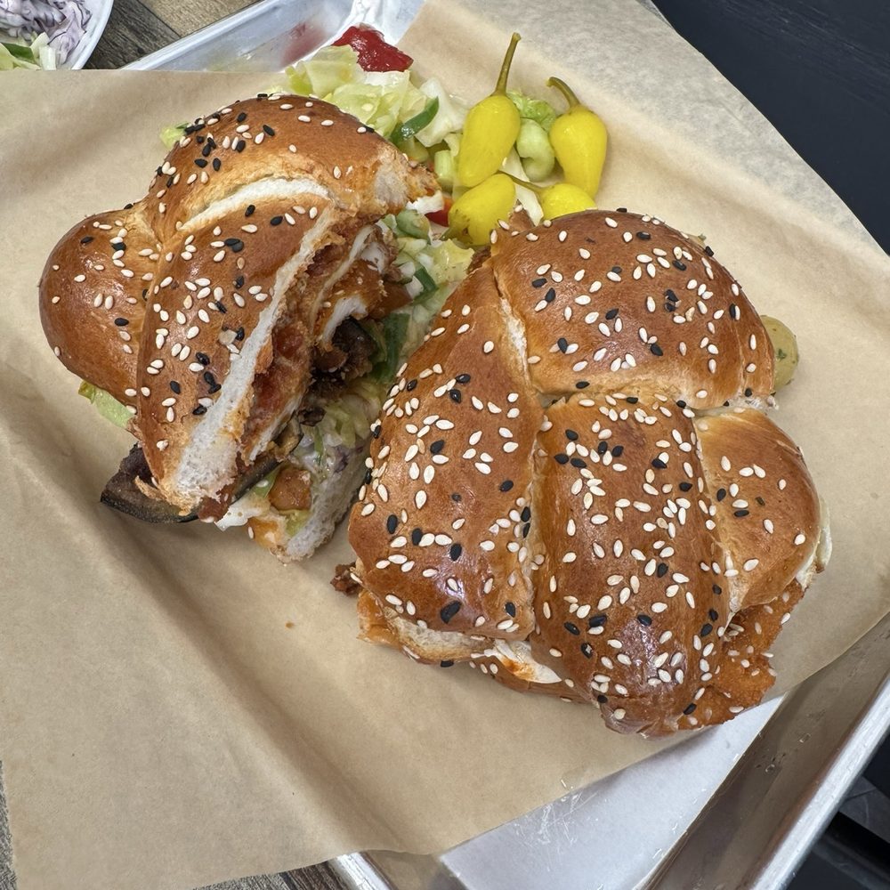 Hamitbach - Schnitzel In Challa Sandwich: only on Fridays - Mediterranean Near Me - San Diego, California Hamitbach - Schnitzel In Challa Sandwich: only on Fridays - Mediterranean Near Me - San Diego, California