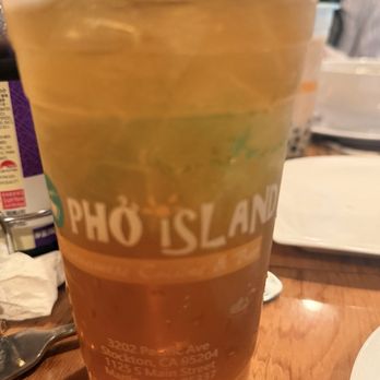 Pho Island III - Honey green tea - Vietnamese Near Me - Modesto, California