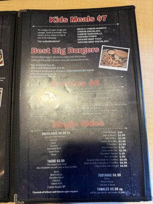 Menu photo 3 Manuel's El Burrito Restaurant & Cantina Clearfield, UT