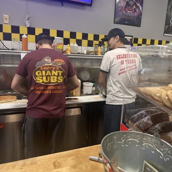 Larry's Giant Subs - Hard at work! - Sandwiches Near Me - Jacksonville, Florida Larry's Giant Subs - Hard at work! - Sandwiches Near Me - Jacksonville, Florida