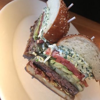 R+D Kitchen - Best burger ever we added avocado and shared it - New American Near Me - Yountville, California