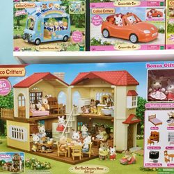 Treehouse Toys - Calico Critters house and cars