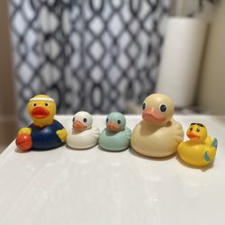 Le Petit Duck Shoppe - basketball player duck we got from the shoppe and the rest my son's toy ducks lol