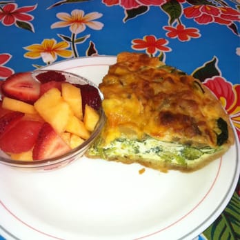Unforgettable Bakery & Cafe - Broccoli and mushroom quiche with fresh fruit salad for lunch! Yummy! And only 5.95! - Bakeries Near Me - Savannah, Georgia Unforgettable Bakery & Cafe - Broccoli and mushroom quiche with fresh fruit salad for lunch! Yummy! And only 5.95! - Bakeries Near Me - Savannah, Georgia