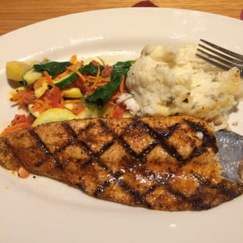 Twin Peaks - This is the trophy trout with Sides. Mashed potatoes and vegetables. - New American Near Me - Hoover, Alabama Twin Peaks - This is the trophy trout with Sides. Mashed potatoes and vegetables. - New American Near Me - Hoover, Alabama
