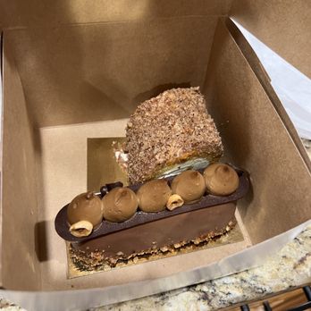 Sift Bake Shop - Here was a carrot cake 'swiss roll' and a hazelnut mousse bar of some kind - delish!! - Bakeries Near Me - Mystic, Connecticut Sift Bake Shop - Here was a carrot cake 'swiss roll' and a hazelnut mousse bar of some kind - delish!! - Bakeries Near Me - Mystic, Connecticut