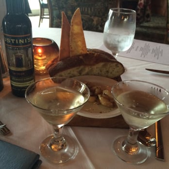 Chianti - Bread roasted garlic and two small glasses of proseco. Brought to the table upon arrival. - New American Near Me - Mackinac Island, Michigan
