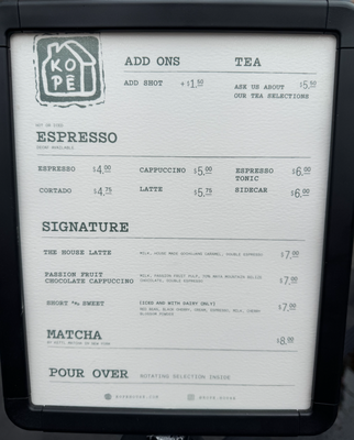 Menu photo 1 Kopê House San Francisco, CA Menu photo 1 Kopê House San Francisco, CA