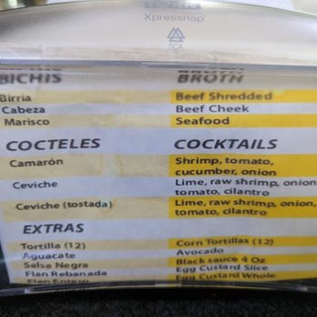 Cocina La Ley - Menu for inside Diners is on the napkin holder so be sure to look at prices outside or on Yelp if a concern. - Mexican Near Me - Nogales, Arizona