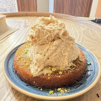 Filo Dessert - Knafeh with lotus biscoff ice cream - Desserts Near Me - Orange, California Filo Dessert - Knafeh with lotus biscoff ice cream - Desserts Near Me - Orange, California