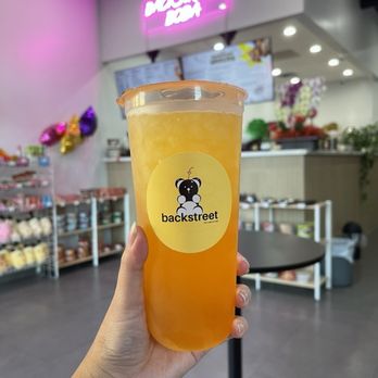 Backstreet Boba - Peach fruit tea - Juice Bars & Smoothies Near Me - West Valley City, Utah Backstreet Boba - Peach fruit tea - Juice Bars & Smoothies Near Me - West Valley City, Utah