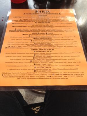 Menu photo 1 Sofrita Fountain Hills, AZ
