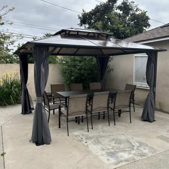 Home Repair Ops - 12x10 gazebo and 8-person outdoor dining set - Handyman Near Me Home Repair Ops - 12x10 gazebo and 8-person outdoor dining set - Handyman Near Me