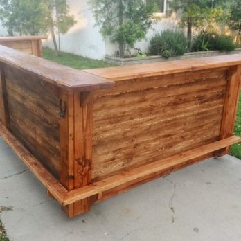 Our Rustic Family - Side angle of 12 foot bar yes it's 7 feet wide we call this one the SandBox - Furniture Assembly Near Me Our Rustic Family - Side angle of 12 foot bar yes it's 7 feet wide we call this one the SandBox - Furniture Assembly Near Me