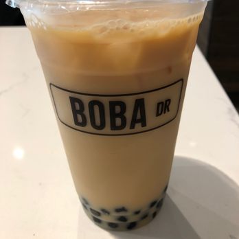 Boba Drive - House black tea, whole organic milk, less ice, 25%, with boba $5.75 - Bubble Tea Near Me - Sunnyvale, California