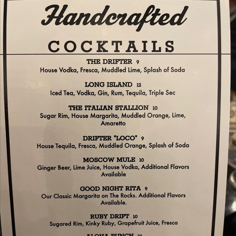 Driftwood - Cocktail menu - New American Near Me - Ogallala, Nebraska Driftwood - Cocktail menu - New American Near Me - Ogallala, Nebraska