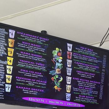 Fresh Fuel Juicery - Menu behind service counter. - Juice Bars & Smoothies Near Me - Hayward, California Fresh Fuel Juicery - Menu behind service counter. - Juice Bars & Smoothies Near Me - Hayward, California