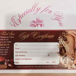 Kenan's Nail Spa - Gift certificate available.