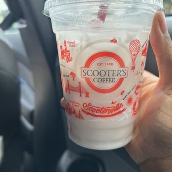 Scooter's Coffee - Small strawberry açaí quencher with sweet cold foam and coconut milk - Coffee & Tea Near Me - Spring, Texas
