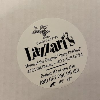 Lazzari's Pizza - a pizza box - Pizza Near Me - Lincoln, Nebraska