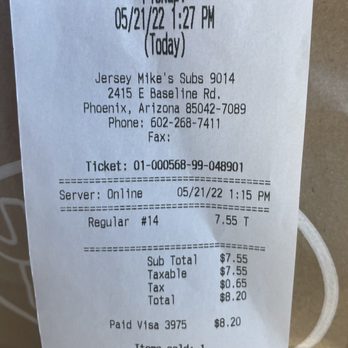 Jersey Mike's Subs - I don't mind paying for what I ordered...if it's what they advertise:-( - Sandwiches Near Me - Phoenix, Arizona