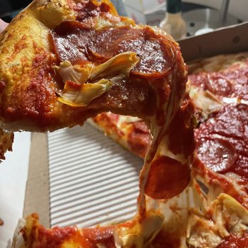 Franco's Pizza - Slice of Upside Down Pizza - Pizza Near Me - Philadelphia, Pennsylvania