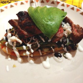 El Rey - Delicious sopes with medium  rare steak with a good serving of avocado - Mexican Near Me - Philadelphia, Pennsylvania