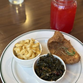 Fixins - Fried Fish with Collard Greens and Mac & Cheese, Red Kool-Aid - Soul Food Near Me - Detroit, Michigan Fixins - Fried Fish with Collard Greens and Mac & Cheese, Red Kool-Aid - Soul Food Near Me - Detroit, Michigan