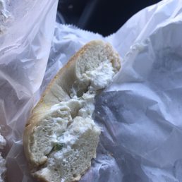 Where's the scallion cream cheese you over charged me for?