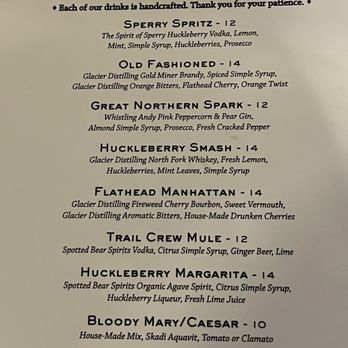 Many Glacier Hotel - Cocktail Menu - Hotels Near Me - Columbia Falls, Montana Many Glacier Hotel - Cocktail Menu - Hotels Near Me - Columbia Falls, Montana