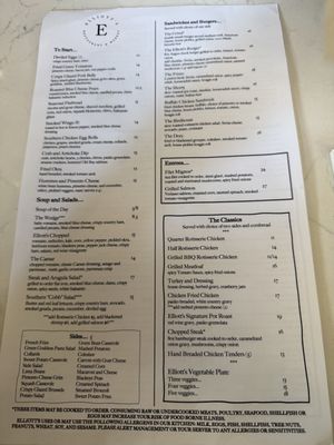 Menu photo 1 Elliott's Peachtree City, GA