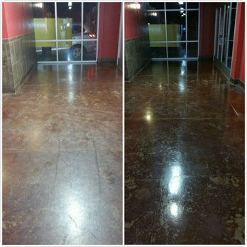 Strip And Wax Stained Concrete Floors Yelp