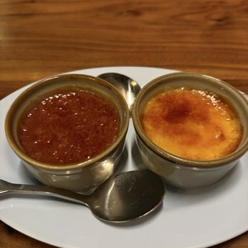 Lom Wong - Crème Brûlée (hibiscus flavored on the left, the right has mild hints of lemongrass) - Thai Near Me - Phoenix, Arizona