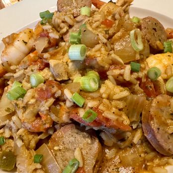 Maple Tree Inn - Jambalaya with shrimp, andouille sausage, and crawfish. - Southern Near Me - Homewood, Illinois Maple Tree Inn - Jambalaya with shrimp, andouille sausage, and crawfish. - Southern Near Me - Homewood, Illinois