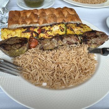 Kabul Afghan Cuisine - Kabul 's Combination Kabab with lamb and chicken - Afghan Near Me - Sunnyvale, California Kabul Afghan Cuisine - Kabul 's Combination Kabab with lamb and chicken - Afghan Near Me - Sunnyvale, California