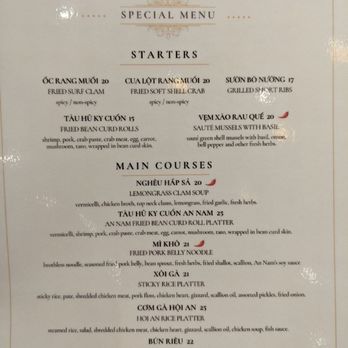 An Nam - Special menu - Vietnamese Near Me - Somerville, Massachusetts