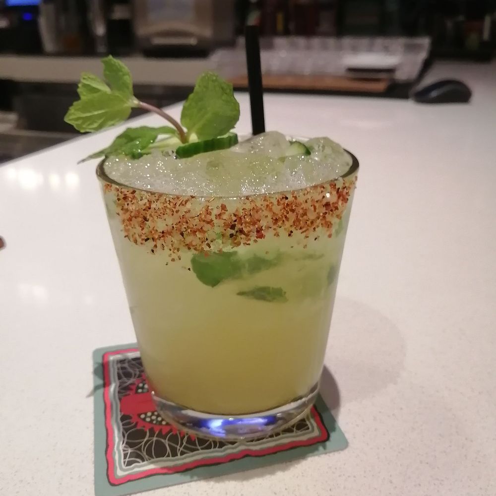 Urbe - Cucumber Cilantro mocktail - Mexican Near Me - Houston, Texas Urbe - Cucumber Cilantro mocktail - Mexican Near Me - Houston, Texas