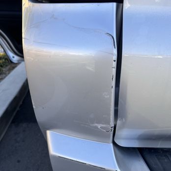 Caliber Collision - Bumper damage and door dent ($3k+ job) - Body Shops Near Me - Rancho Cucamonga, California Caliber Collision - Bumper damage and door dent ($3k+ job) - Body Shops Near Me - Rancho Cucamonga, California