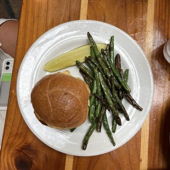Free State Brewing Company - Cheeseburger and green beans - Breweries Near Me - Lawrence, Kansas