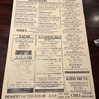 Gordo's Pub & Grill - Menu. Check out those burger options! - Burgers Near Me - Norwood, Ohio
