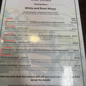 Country Roads Wine Cellars - The white and rose menu - tried 3. All good! (Chardonnay was a bit oaky) - Wine Tasting Room Near Me - Clarksburg, California Country Roads Wine Cellars - The white and rose menu - tried 3. All good! (Chardonnay was a bit oaky) - Wine Tasting Room Near Me - Clarksburg, California