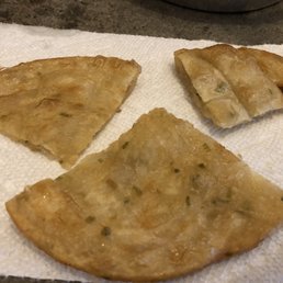 Scallion pancakes should taste like scallions, not just have a few flecks of scallion for effect. Scallion pancakes should taste like scallions, not just have a few flecks of scallion for effect.