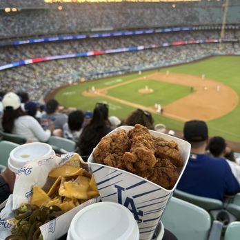 Dodger Stadium - Nachos and chicken tenders with fries - Stadiums & Arenas Near Me - Los Angeles, California