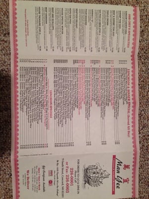 Menu photo 3 Manyee Restaurant Concord, NH