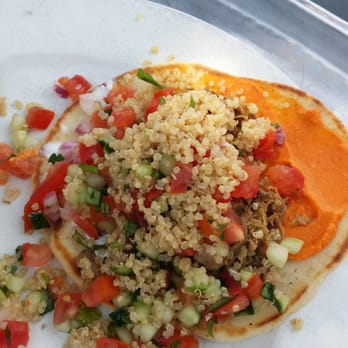 CAVA - Mini pita with lamb and quinoa - Mediterranean Near Me - Washington, DC, District of Columbia CAVA - Mini pita with lamb and quinoa - Mediterranean Near Me - Washington, DC, District of Columbia