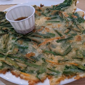 Da Rae K-BBQ & Soon Tofu - Complimentary scallion pancake freshly cooked.  Yummy! - Korean Near Me - Corona, California