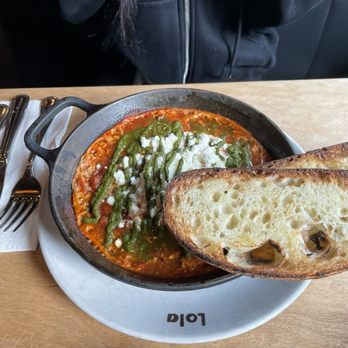 Lola - Roasted Sweet Red Pepper Shakshuka - Greek Near Me - Seattle, Washington
