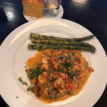 The Republic Grille - Blackened flounder with shrimp and crawfish etoufee - Southern Near Me - Spring, Texas The Republic Grille - Blackened flounder with shrimp and crawfish etoufee - Southern Near Me - Spring, Texas
