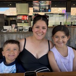The smiles are a result from happy stomachs.